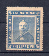 !!! PORTE TIMBRE ROYALISTE PHILIPPE VIII NEUF SANS GOMME - Neufs