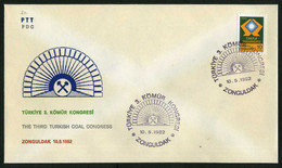 Türkiye 1982 Coal Congress | Mining, Energy, Special Cover - Covers & Documents