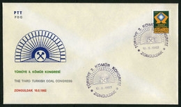 Türkiye 1982 Coal Congress | Mining, Energy, Special Cover - Covers & Documents