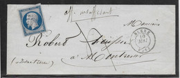 France N°14 - Lettre Taxée - TB - 1853-1860 Napoléon III