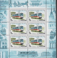 1996. RUSSIA. Trams In Sheet With 6 Stamps. Never Hinged.  - JF516568 - Ongebruikt
