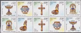 1995. RUSSIA. Carl Fabergé In Block With 10 Stamps. Never Hinged.  - JF516569 - Ungebraucht