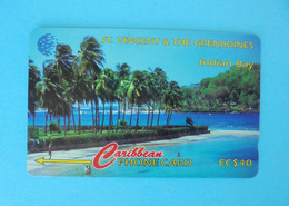 INDIAN BAY (EC$40) - St. Vincent & The Grenadines Old Magnetic GPT Card ... Code 13CSVC .../B) * Sea Beach Carribean - St. Vincent & The Grenadines