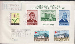 1970. ISLAND. Registered Cover From REYKJAVIK 21. 3. 1970 To Sverige With Block UNIVERS... (Michel BLOCK 3 +) - JF516690 - Cartas & Documentos