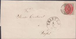 1870. DANMARK. Bi-coloured Skilling. 4 Skilling Carmine/grey On Small Cover  To Herreds Cont... (Michel 18IA) - JF516703 - Cartas & Documentos