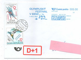 Czech Republic 2022 -  Olympic Festival, Special Machinery Postmark, Nice Stamps, Postage Used Cover - Winter 2022: Peking