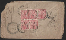 India K G Vth Stamps Used From Pondicherry ( Fr. India ) With Registered Post To Penang (# B 558) - Autres