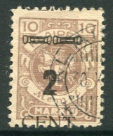 MEMEL (Lithuanian Occ) 1923 ( May) Surcharge 2 C. On 10 M. Arms.used.  Michel 183 - Memelland 1923