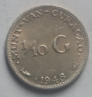 1/10 Gulden 1948 Curação Silver A/UNC - Curacao