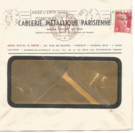 France Enveloppe Publicitaire Cablerie Métallique Parisienne (75 Paris) - Andere & Zonder Classificatie