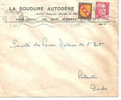 France Enveloppe Publicitaire Société La Soudure Autogène (75 Paris) - Other & Unclassified