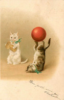 Chats Humanisés * CPA Illustrateur * Le Ballon Rouge * Circus Cirque * Cat Cats Katze Chat - Gatos