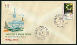 Türkiye 1982 Istanbul International Festival | Tulip, Special Cover - Lettres & Documents