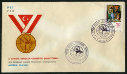 Türkiye 1982 3rd European Juniors Gymnastic Championship, Special Cover - Briefe U. Dokumente