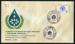 Türkiye 1982 The First International Symposium On Environmental Technology For Developing Countries, Special Cover - Lettres & Documents