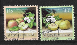 Timbres Oblitérés De Hongrie, N°5525-25 Mi, 2011, Fruits, Pommes, Fleurs - Gebraucht