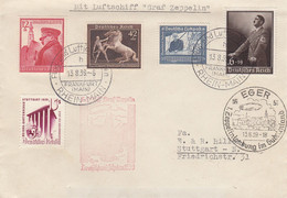 Zeppelin - 1939- Allemagne - Lettre Du 13/08/1939 - Vers L'Allemagne - Stuttgart - Zeppelin