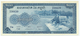 CAMBODIA - 100 Riels 1972. P13, UNC (CAM009) - Cambodge