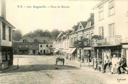 Longueville * La Place Du Marché * Chapellerie Coiffeur DUPERREY * Pharmacie DECORDE * Hôtel Du Cheval Blanc - Autres & Non Classés