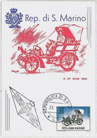 32826  -  SAN MARINO  - MAXIMUM CARD   1962 -  ANTIQUE CARS: 8 HP BENZ 1902 - Brieven En Documenten