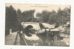 Cp , Bateau , Péniches , 51 , Le Canal à BILLY , Entrée Du Souterrain , Vierge - Péniches