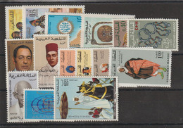Maroc Année Complète 1969 Du 582 Au 596, 15 Val ** MNH - Marocco (1956-...)