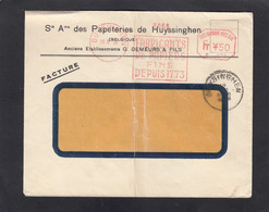 S.A. DES PAPETERIES DE HUYSSINGHEN. LETTRE AVEC EMA, 1936. - Machine Stamps (ATM)