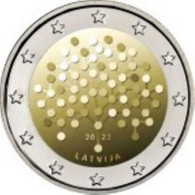 2 Euro Coin , Munze Latvia, Lettonia , Lettland  2022 -100 Years For The Bank Of Latvia UNC - Lettonie