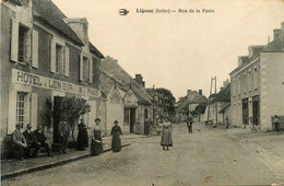 Lignac * La Rue De La Poste * Hôtel Du Lion D'or PINAUD * Villageois - Other & Unclassified