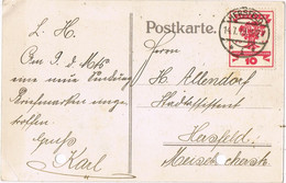 43660. Tarjeta HERSFELD (Alemania Reich) 1919. Oficina Reclutamiento Comando Norte. BALTENLAND - Briefe U. Dokumente