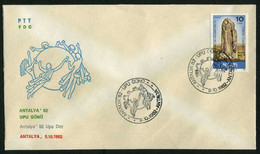 Türkiye 1982 UPU Day, UPU Emblem, Special Cover - Lettres & Documents