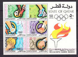 Qatar 1972,6V In Block,olympic,olympisch,olympische,olympique,olympicos,olimpici,READ,MNH/Postfris(L3815) - Summer 1972: Munich