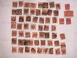 GB SG197 1/2 D Vermillion. 1887 Cancelled Different Towns Villes London Liverpool Plymouth Glasgow Southampton… Diverses - Gebruikt