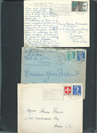 Lot 9 Lettres Periode GANDON Dont Une Carte Postale  -   Raa85 - 1945-54 Marianne De Gandon