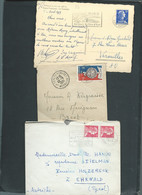 Lot 9 Lettres Periode GANDON Dont Une Carte Postale  -   Raa87 - 1945-54 Maríanne De Gandon