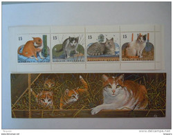 België Belgique 1993 Europeese Katten Chats Européens  B24 C24 Yv 2521-2524 C2521 Carnet MNH ** - 1953-2006 Moderni [B]