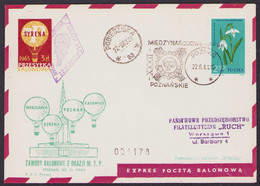 Poland 1963 Balloon Rallies On The Occasion Of The Poznan International Fair MTP Expres Balloon Post P72 - Ballonpost