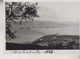 Orbetello  Grosseto Fotografia Originale Genio Civile Panorama Da Monte Argentario Diga Stradale  Lago 1953 - Grosseto