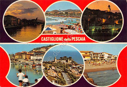 Cartolina Castiglione Della Pescaia Vedute Varie 1983 (Grosseto) - Grosseto