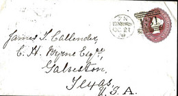 UK. Stamped To Order Env. ES 10 (80 X 150 Mm) (Huggins)  Edinburgh/131 > Galveston Texas  21/10/79 - Material Postal