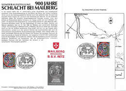 2033y: Heimatbeleg Schlacht Bei Mailberg, Sonderstempel 1982, Kuenringer, Gefalteter Farbfolder - Hollabrunn