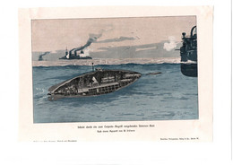 Deutsches Verlagshaus Bong & Co Berlin W. - Untersee - Boot - Drawing - Submarine - Enzyklopädien