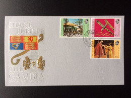 GAMBIA 1977 FDC SILVER JUBILEE - Gambie (1965-...)