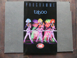 Programme Crazy Horse Taboo Nouvelle Revue 2004 - Programma's