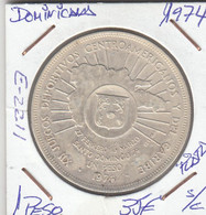 E2211 MONEDA REPUBLICA DOMINICANA 1 PESO 1974 PLATA SIN CIRCULAR 35 - Dominicaanse Republiek