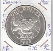 E2686 MONEDA BERMUDAS 1 DOLAR 1986 PLATA SIN CIRCULAR 29 - Bermudas