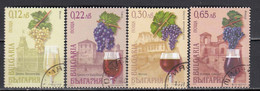 Bulgaria 2001 - Wine And Wine-growing Regions, Mi-Nr. 4505/08, Used - Oblitérés