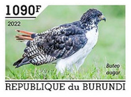 Burundi 2022, Animals, Bird Of Prey II, 1val IMPERFORATED - Unused Stamps