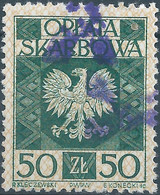 POLONIA-POLAND-POLSKA,1958 Revenue Stamp Fiscal Tax 50ZL (OPLATA SKARBOWA) Used - Fiscale Zegels