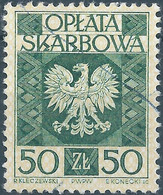 POLONIA-POLAND-POLSKA,1958 Revenue Stamp Fiscal Tax 50ZL (OPLATA SKARBOWA) Used - Fiscales